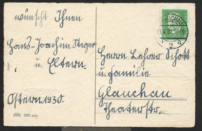 Saksa - Presidentti Eberl (Mic.411) Glauchau 19.4.1930