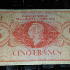 France Ranska 5 Francs CS Caisse Centrale F+ - pikkukuva 1