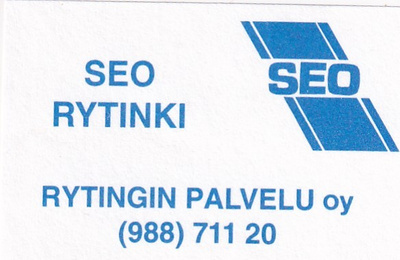 Rytinki. Rytingin Palvelu Oy . SEO     s9/1