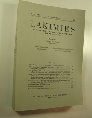 Lakimies, 80. vuosikerta (1982), numerot 2-6 (numerot 2 j...