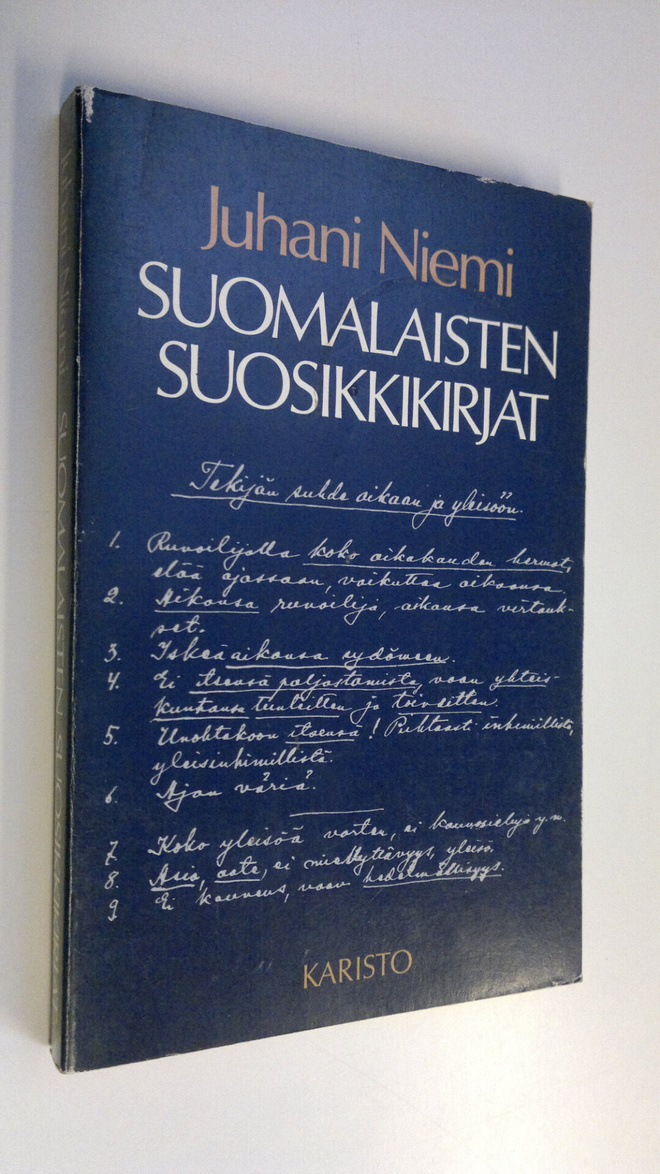 Juhani Niemi : Suomalaisten suosikkikirjat