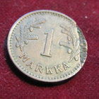 1 markka 1940 Cu Vajaa aihio - pikkukuva 1