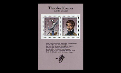 Saksa 1559-60BL25 ** Theodor Körner (1991)