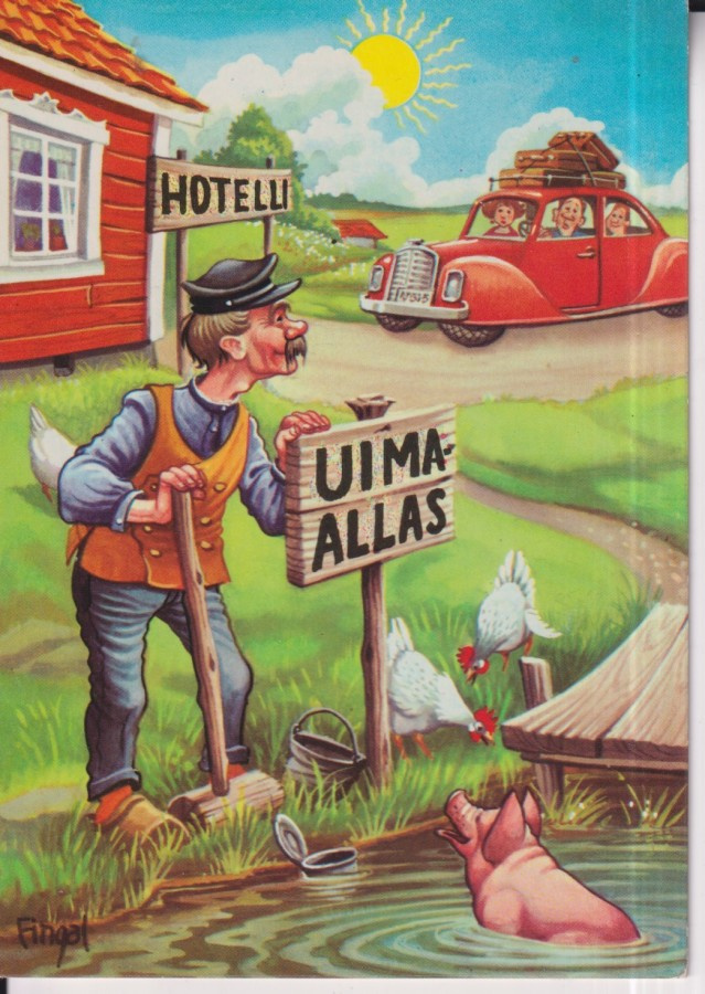 Fingal,  Hotelli, turistit tulevat, uima-allas    e14