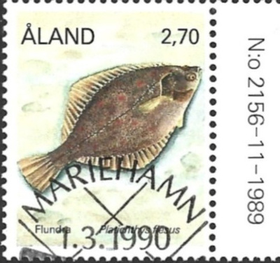 Åland 1990 Kaloja 2,70 mk välilöpari numero EPL Lape 040