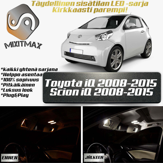 Toyota iQ / Scion (AJ10) Sisätilan LED-sarja 5-o