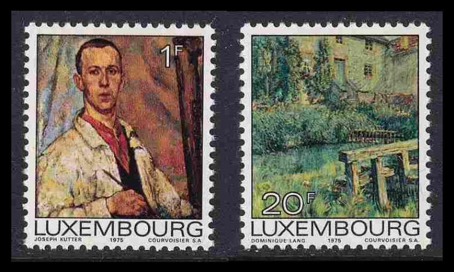 Luxemburg 906-7 ** Maalauksia (1975)