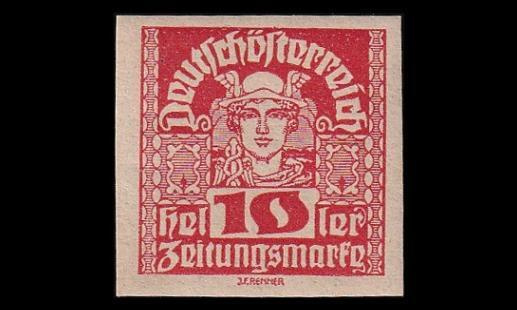 Itävalta 299x ** Sanomalehtimerkki 10 H (1920)