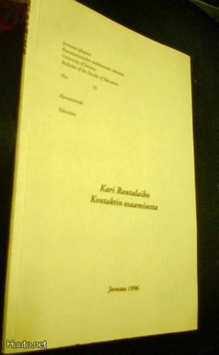 Kari Rantalaiho: Kontaktin osaamisesta (1.p.1996) Sis.pk:t