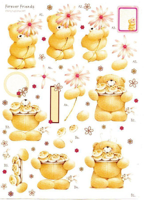 3D "°NALLE & YSTÄVYYDELLE°" /Forever Friends