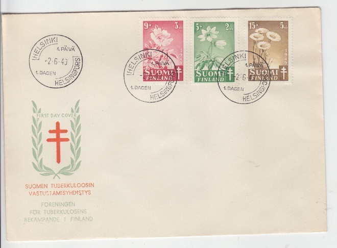FDC  1949 TUB  sarja