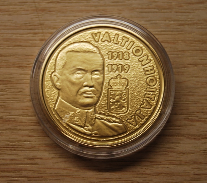 Mannerheim, Valtionhoitaja 1918-1919. Mitali. Kullattu