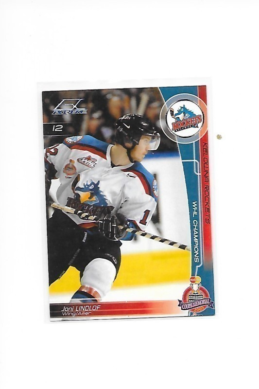 2003-04 Kelowna Rockets #12 Joni Lindlöf Tappara
