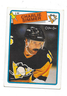 1988-89 OPC #250 Charlie Simmer , Pittsburgh Penguins