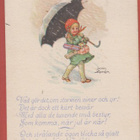 Jenny Nyström Lapsi kulkee sateenvarjon kanssa - kulk v 1933 - pikkukuva 1