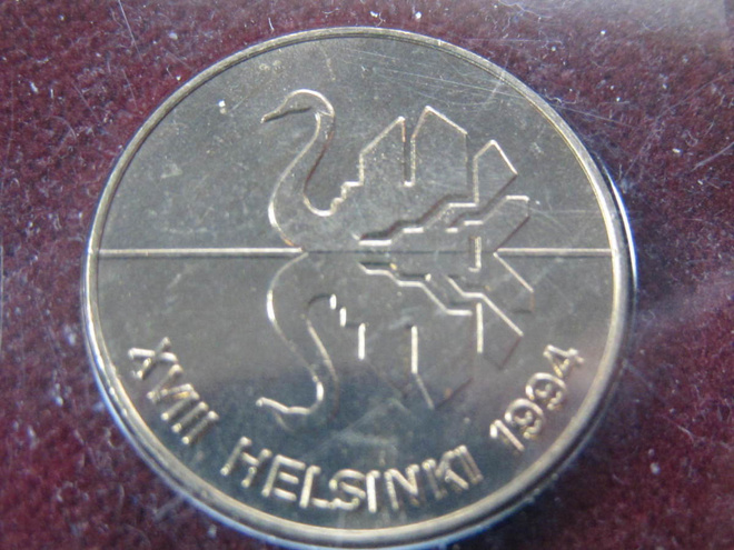 Rahapaja Oy. XVIII Helsinki 1994. Jetoni