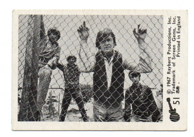 Purkkakuva MONKEES n:o 51 1967 Purukumikuva
