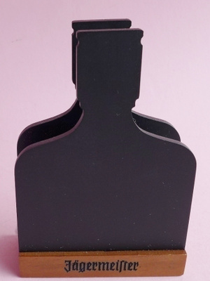 Kirjeteline JÄGERMEISTER alkoholi mainos teline