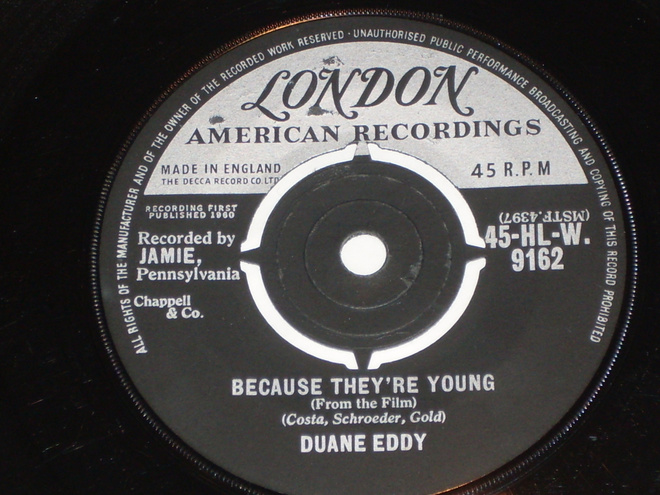 7" DUANE EDDY - Because They're Young - single 1960 EX-