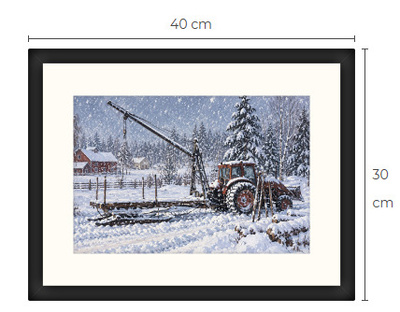Uusi BM Volvo metsäkone traktori art print 30 cm x 40 cm