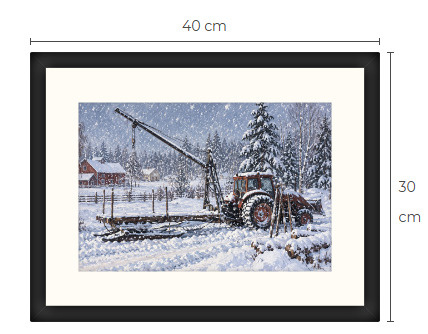 Uusi BM Volvo metsäkone traktori art print 30 cm x 40 cm