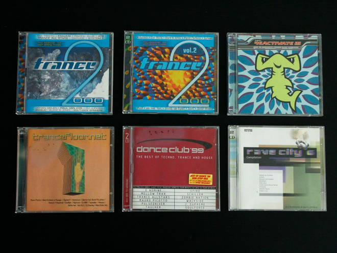 12 CD levyä Trance Techno Rave Dance Party DJ musaa