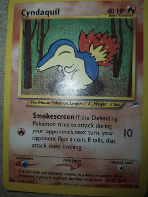 Cyndaquil 61/105 Neo Destiny card