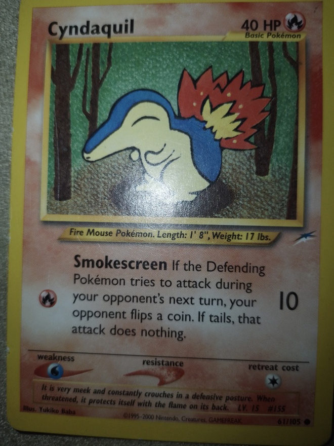 Cyndaquil 61/105 Neo Destiny card