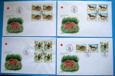 FDC-Spr 4 kpl. HEVOSET nelilöinä+sarjana11.3.1994  (39)