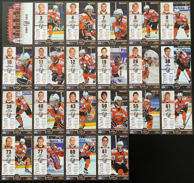 09-10 HPK Team Issue kortteja (22 erilaista)