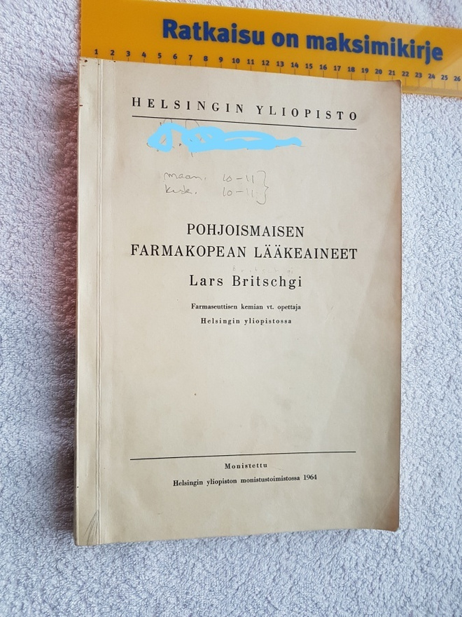 POHJOISMAISEN FARMAKOPEAN LÄÄKEAINEET . BRITSCHGI