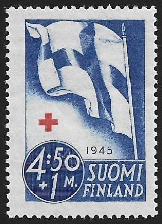 1945 Punainen Risti 4:50  + 1 mk **  LaPe 294