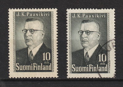 1947 Presidentti J.K.Paasikivi merkki leimattuna ja **