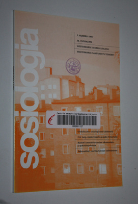 Sosiologia 3/1999 : Westermarck-seuran julkaisu