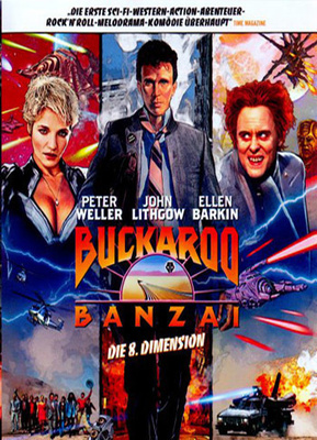 Buckaroo Banzai 1984 kulttiscifi, Peter Weller --UUSI --RARE