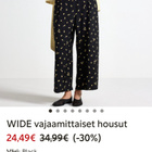 Lindex leveälahkeiset taskulliset housut XXL - pikkukuva 2