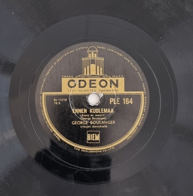 Savikiekko - George Boulanger - Odeon PLE 164