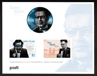 2015 Toivo Kärki, postituore pienoisarkki.