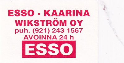 Kaarina, Wikström Oy ESSO   b427