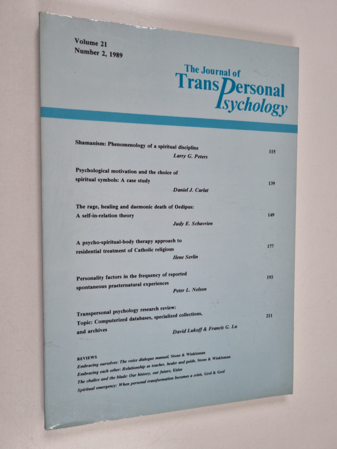 The Journal of Transpersonal Psychology 2/1989