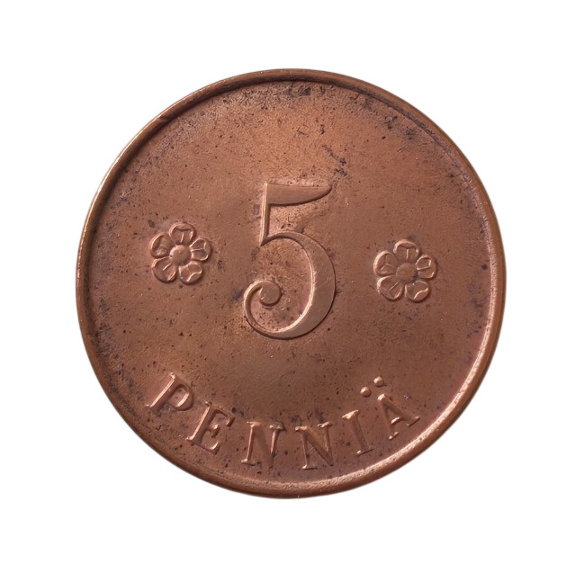 5 penniä 1918 Kansanvaltuuskunta - HIENO!