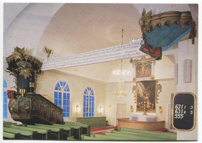 Siikajoki Kirkko sisäkuva 1992