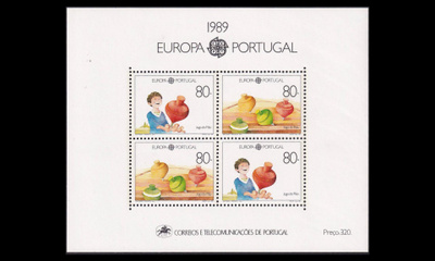Portugali 1785-6BL64 ** Europa lasten leikit (1989)