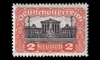 Itävalta 284A ** Parlamenttirakennus 2 Kr (12½) (1919)