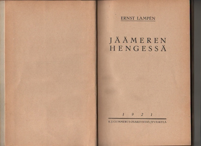 Lampen: Jäämeren hengessä, Gummerus 1921, sid., kuv., K3