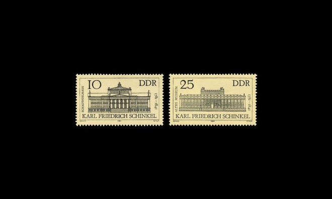 DDR 2619-20 ** Karl Friedrich Schinkel (1981)