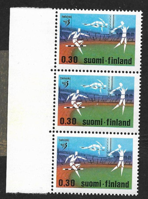 Yleisurheilun EM 1971 0,30 (LAPE 3x693) ** pystyrivilö