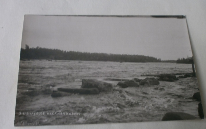 Oulujoki, Otermankoski v. 1921, vanha valokuvapk, ei kulk.