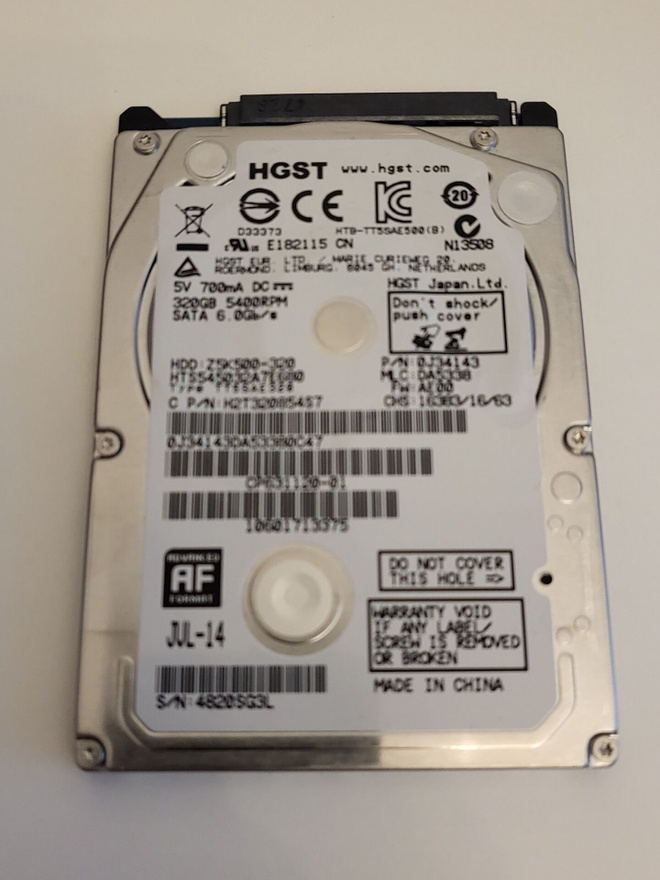 HGST 320GB 2,5" 5400rpm sata kovalevy