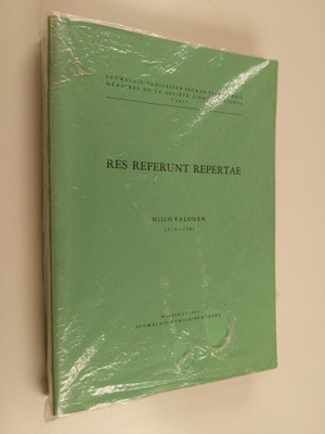 Leena Sammallahti : Res referunt repertae - Niilo Valonen...